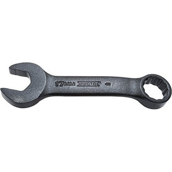 Proto 17mm 12 Point Offset Combination Wrench 15° Offset Angle, 5-1/16" OAL, Steel, Black Finish