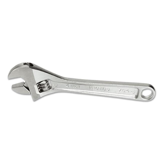 Proto 577-704B 4-0.343 x 0.75 in. Adjustable Wrench, Satin Chrome