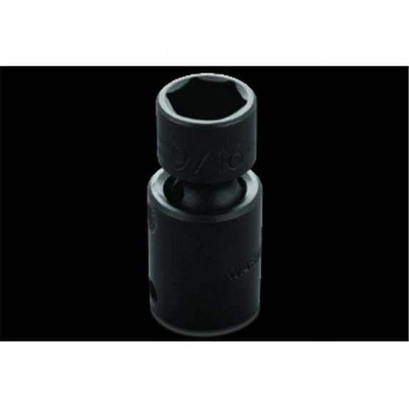 Flex Impact Socket, 3/8 In Dr, 9/16 In, 6pt