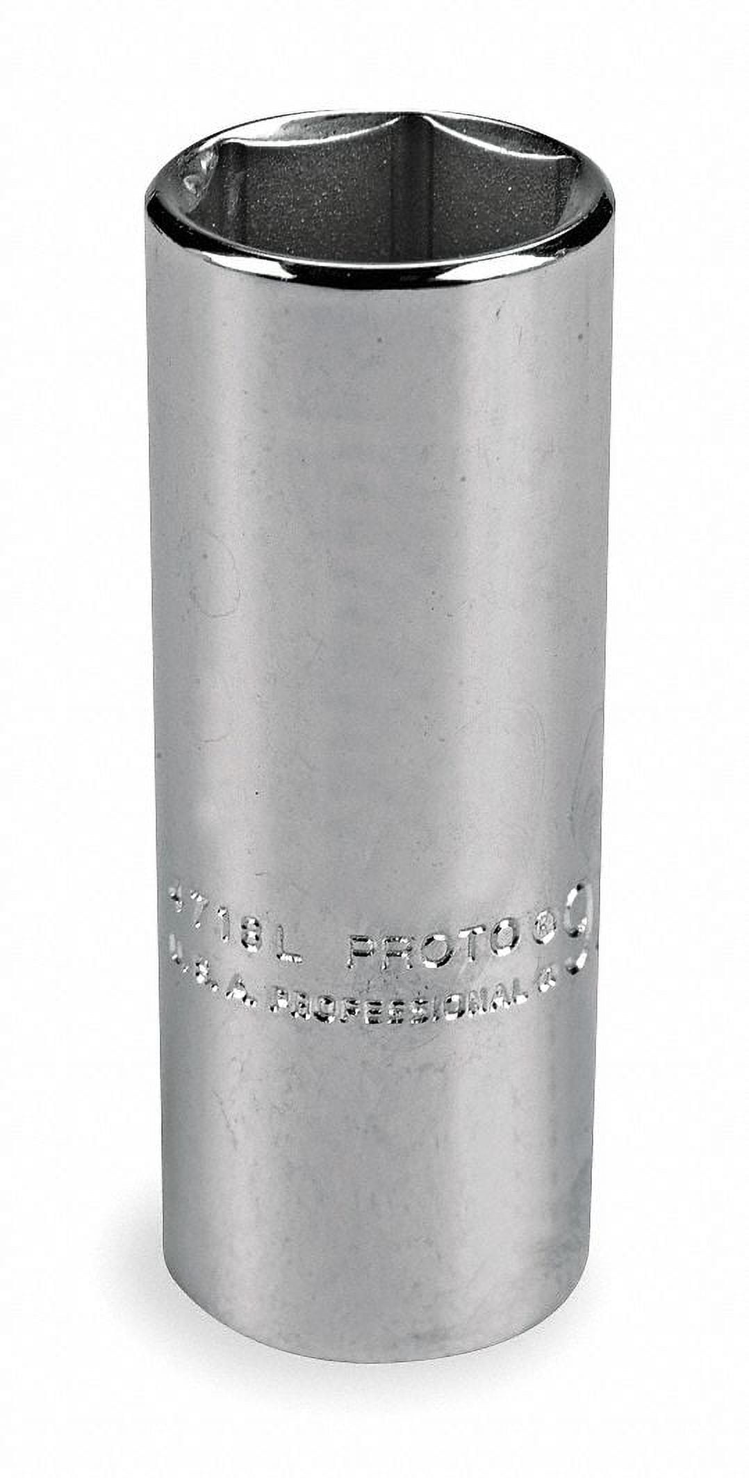 Proto 7/16" Steel Socket with 1/4" Drive Size and Polished Finish Steel J4714L