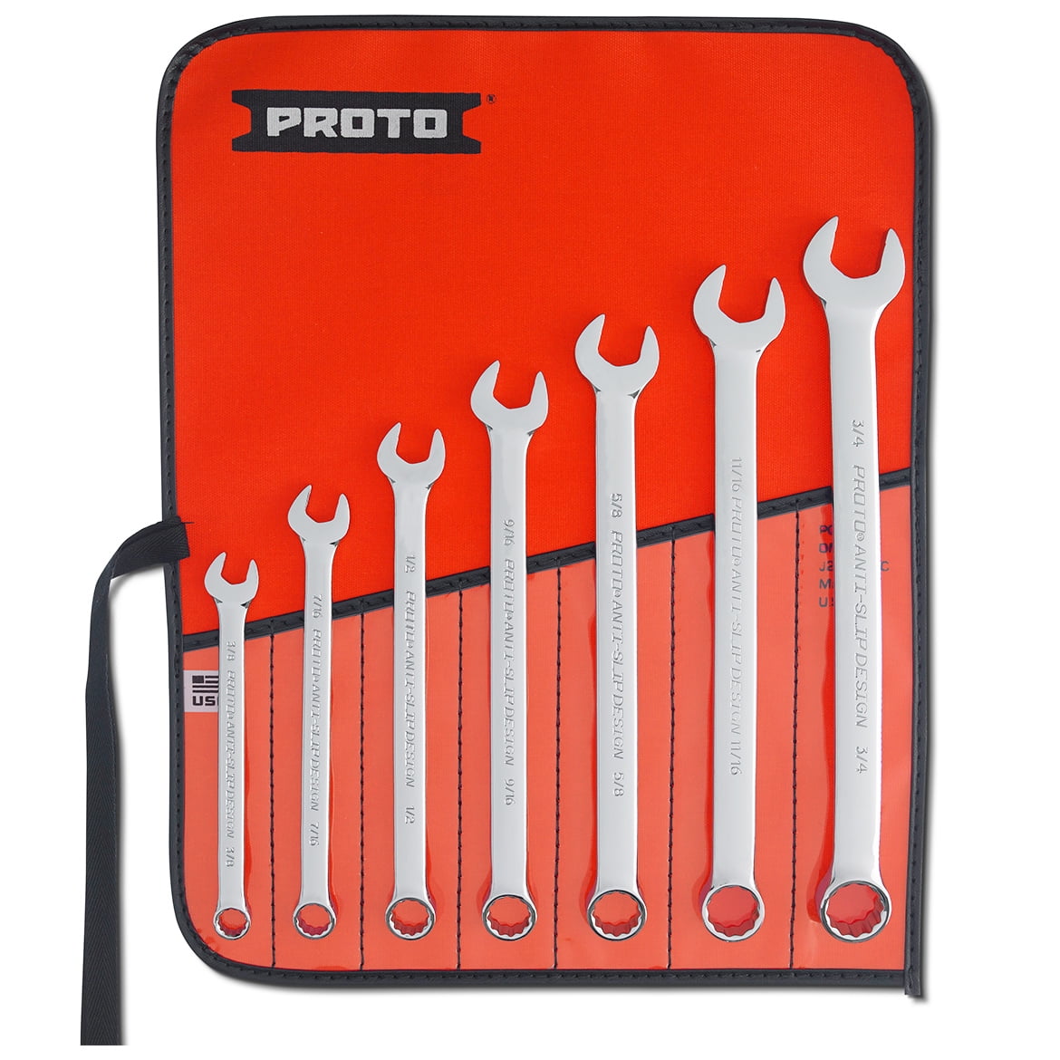 Proto - 7Piece Full Polish Combination ASD Wrench Set - 12 Pt. (J1200H-T500)