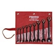 thumbnail image 1 of Proto 9 Piece Full Polish Combination Reversible Ratcheting Wrench Set, 12 Point, JSCVT-9S, 1 of 2