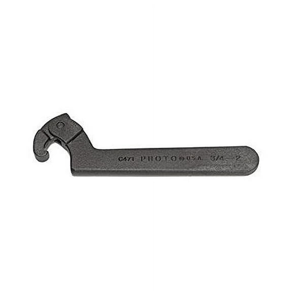 Proto Adjustable Hook Spanner Wrench, 8 3/4" Open, Stl, 13 3/4", EA (577-C474B)