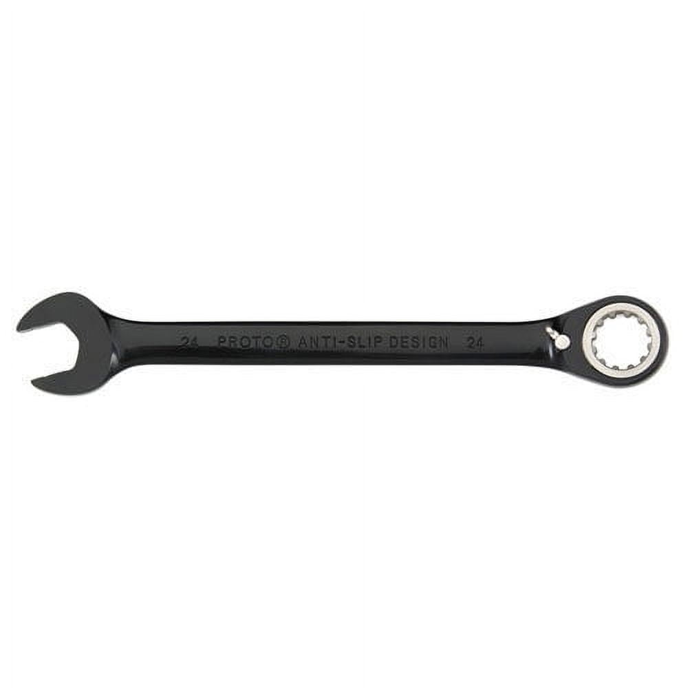 Proto Combination Locking Flex-Head Ratcheting Wrench 3/4", Spline, Black Chrome, JSCV24F