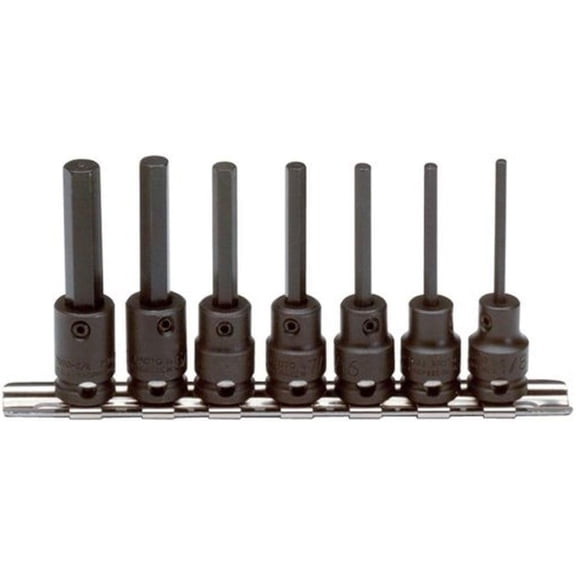 Proto Impact Bit Socket Set,3/8In Dr,6 Pt,7 Pc (J72152)