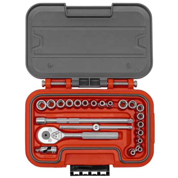Proto Socket Set 1/4 Dr 22Pc Sae And Mm 6Pt