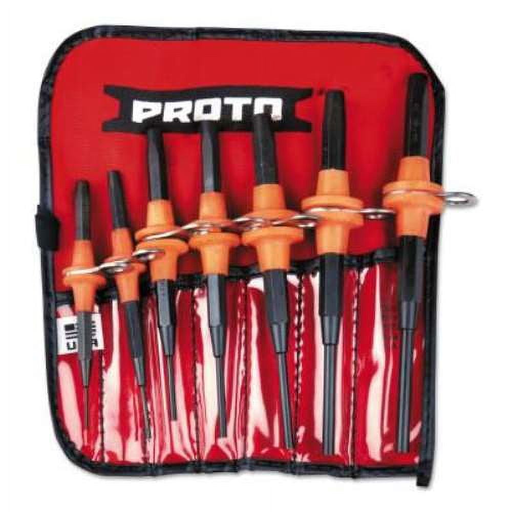 Proto Pin Punch Sets, Round, Inch, 7 Punches; Pouch, Each (57747ATT