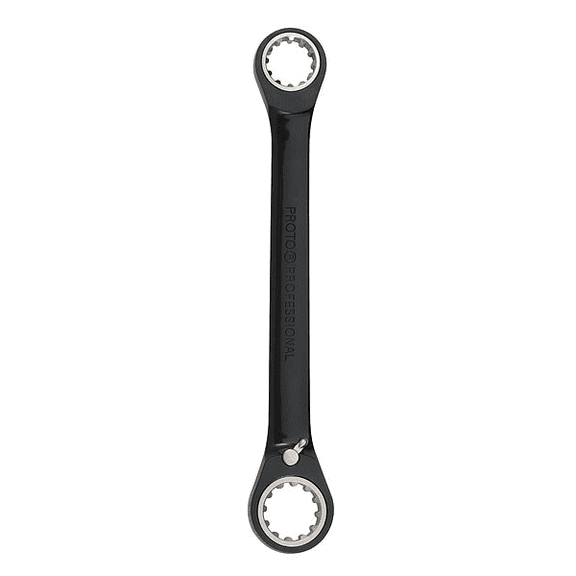 Proto Ratcheting Box Wrench SAE 12 Point Double End 3/4in 7/8in Black Chrome 9-5/8in Reversible