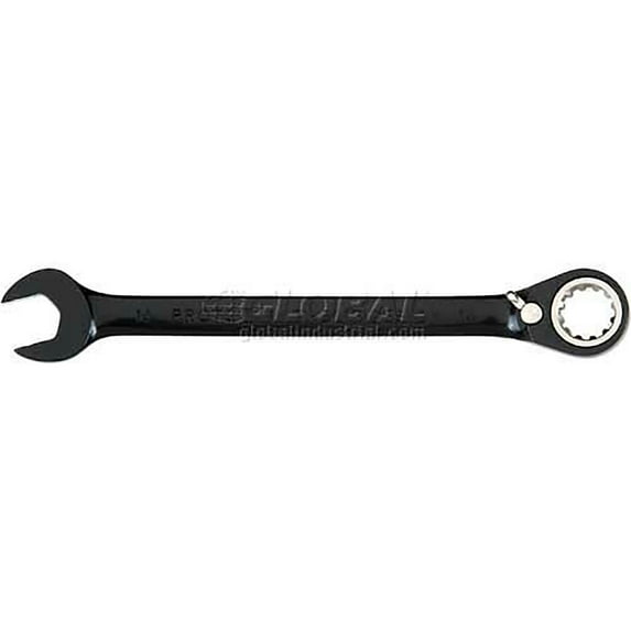 Proto Combination Reversible Ratcheting Wrench 1/2", Spline, Black Chrome, JSCV16