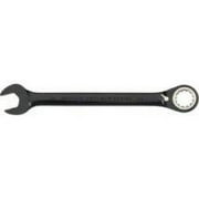 Proto Combination Reversible Ratcheting Wrench 9/16", Spline, Black Chrome, JSCV18