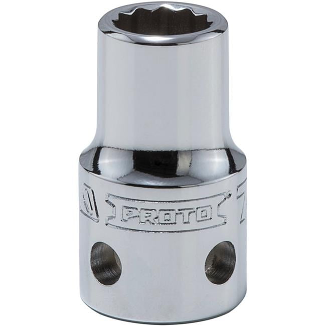 Proto Tether-Ready 1/2" Drive Socket, 7/16", 1 31/64"L, 12 Pt, EA (577-5414-TT)