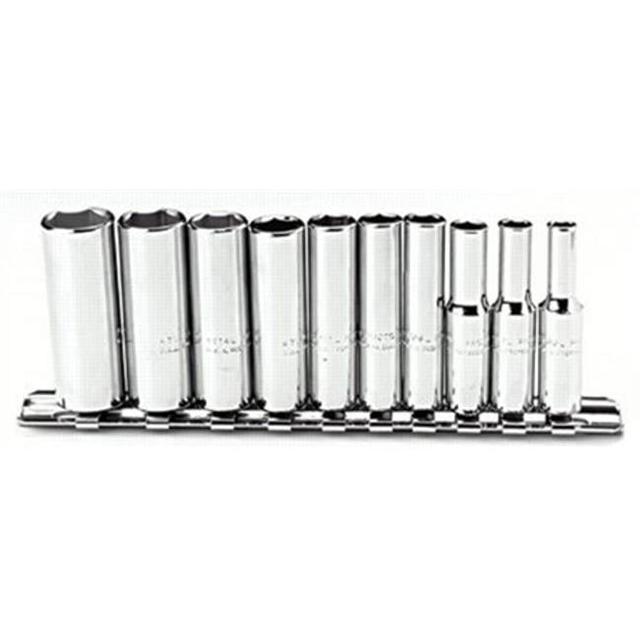 Proto Torqueplus 10 Piece Deep Socket Sets, 3/8 in, 12 Point, 1 SET (577-52107)