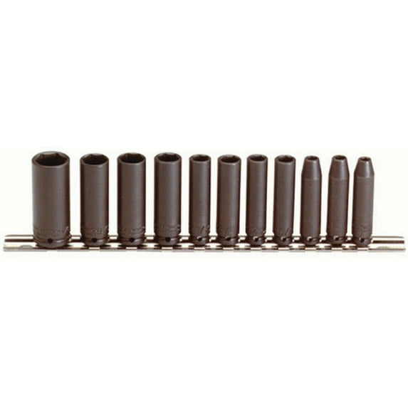 Proto 1/4In Drive 6Pt Deep Impact Socket 11Pc