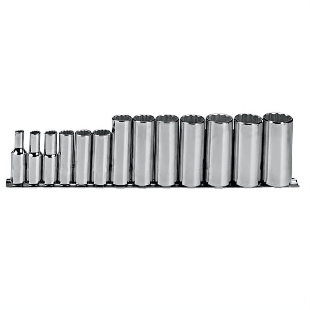 Proto Torqueplus 13 Piece Deep Socket Sets, 3/8 in, 12 Point, 1 SET (577-52112)
