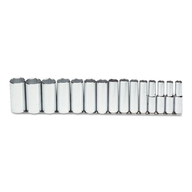 Proto Torqueplus 15 Pc Deep Socket Sets, 1/2 in, 6 Point