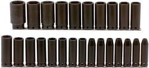 Proto Torqueplus 25-Pc Metric Deep Impact Socket Set, 1/2", 6 Pt, ST (577-74216)