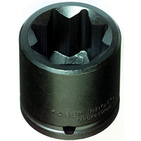 Proto Torqueplus Impact Socket, 1/2" Drive, 1/2" Opening, 8 Pts, EA (577-7416S)