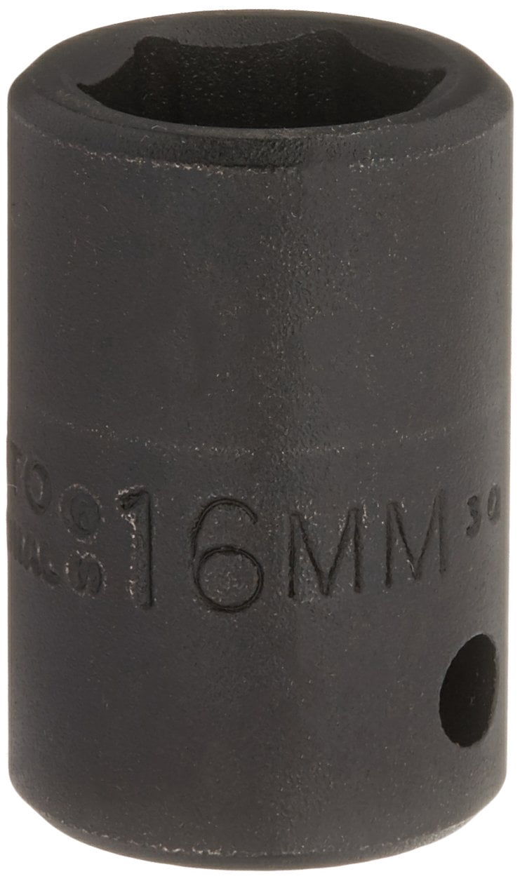 Proto Torqueplus Metric Impact Socket, 1/2" Drive, 16 mm, 6 Pts, EA (577-7416M)