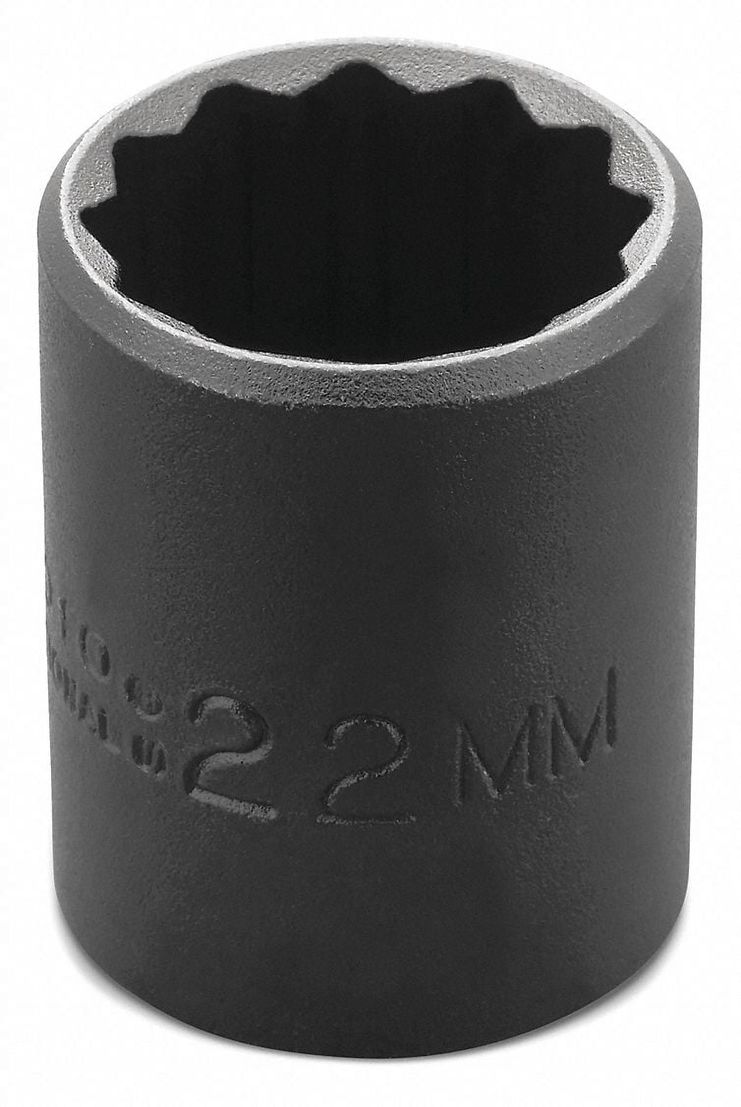Proto Torqueplus Metric Impact Socket, 1/2" Drive, 22mm, 12 Pts, EA (577-7422MT)