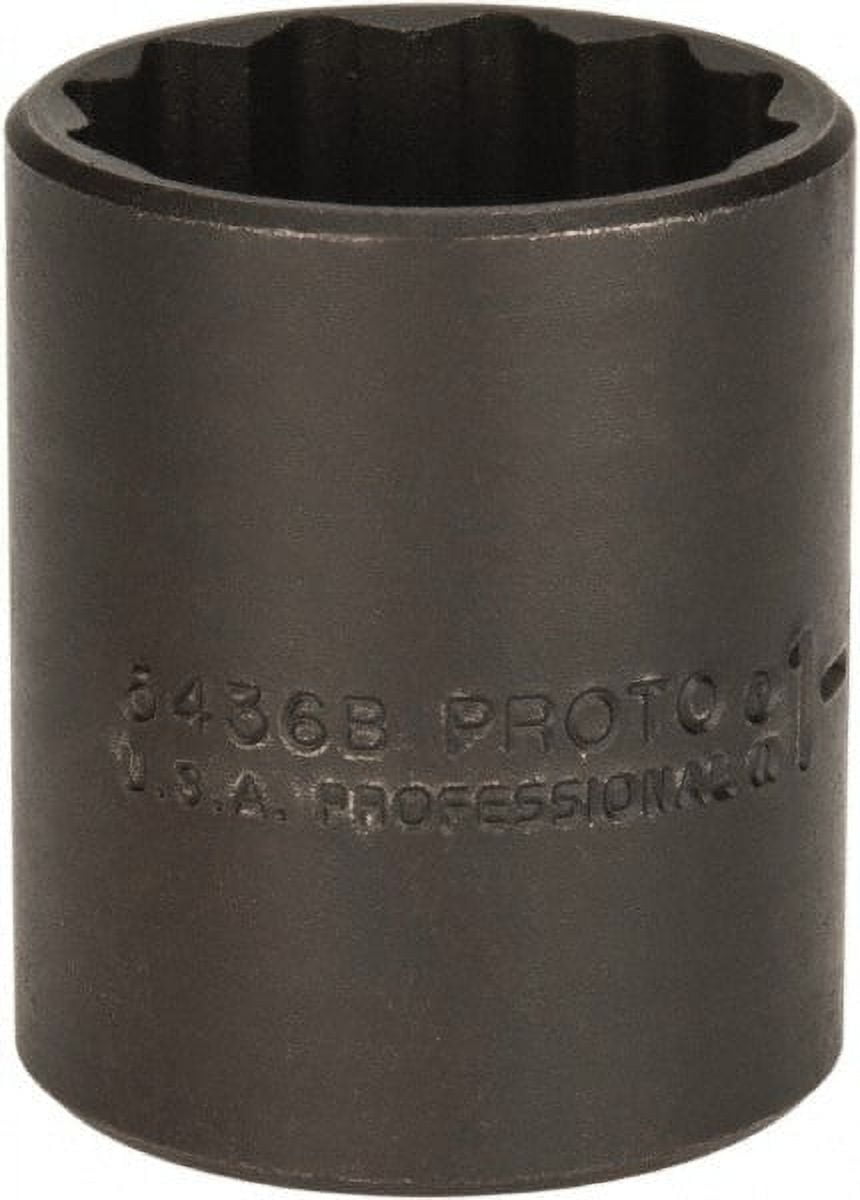 Proto Torqueplus Protoblack Sockets, 1/2" Drive, 1 1/8", 12 Pts, EA (577-5436B)