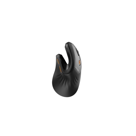 ProtoArc Ergonomic Bluetooth Vertical Rechargeable Mouse - 3 Multi-Device Connectivity for Computer/PC/Laptop, 2.4GHz Optical Mice for Windows, Mac OS, EM11 NL - Black