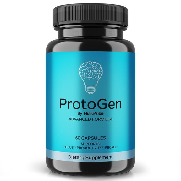 ProtoGen Pills – Daily Formula with a Natural Blend to Help Maintain Focus, Memory & Concentration | Clean, Gentle, Easy-to-Swallow Capsules for Everyday Sharpness (60 Capsules)
