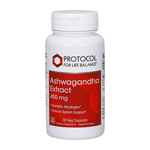 Protocol Ashwagandha 450 mg 90 Vegetarian Capsules, 90 servings