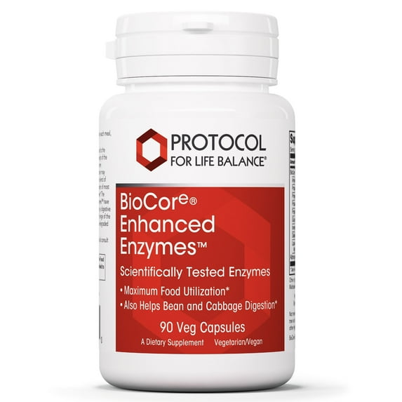 Protocol BioCore Enhanced Enzymes - Digestive Enzymes - 90 Veg Caps