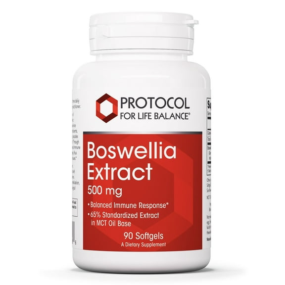 Protocol Boswellia Extract 500mg - Immune Support with MCT Oil - 90 Softgels