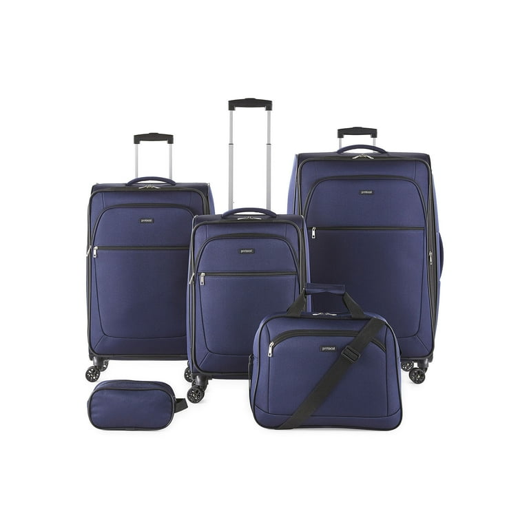 Protocol Court Softside 5 Pc. Luggage Set One Size Blue 100 Polyester