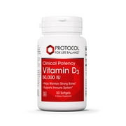 Protocol For Life Balance - Vitamin D-3 50,000 IU, Clinical Potency, Supports Immune System, 50 Softgels