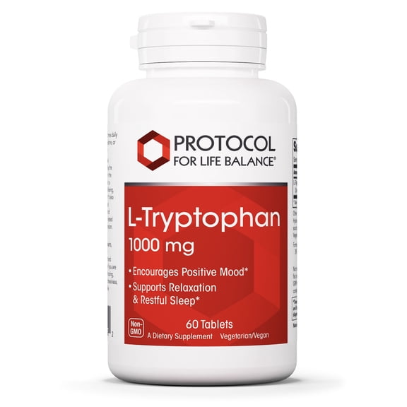 Protocol L-Tryptophan 1000mg - Mood Support, Sleep Support - 60 Tabs