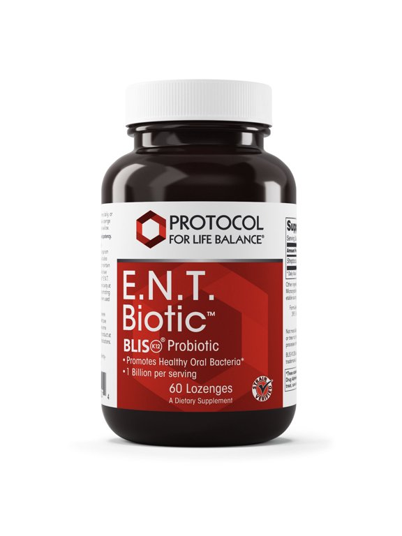 - E.N.T. Biotic BLIS K12 Probiotic - Promotes Healthy Oral Bacteria, Fresher Breath, Throat Health, and Immune Response Support - 60 Lozenges