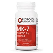 Protocol For Life Balance - MK-7 Vitamin K2 160 mcg - Vitamin K2 Supports Bone Health and Vascular Elasticity in Improved Nutrition Delivery System - 60 Tablets