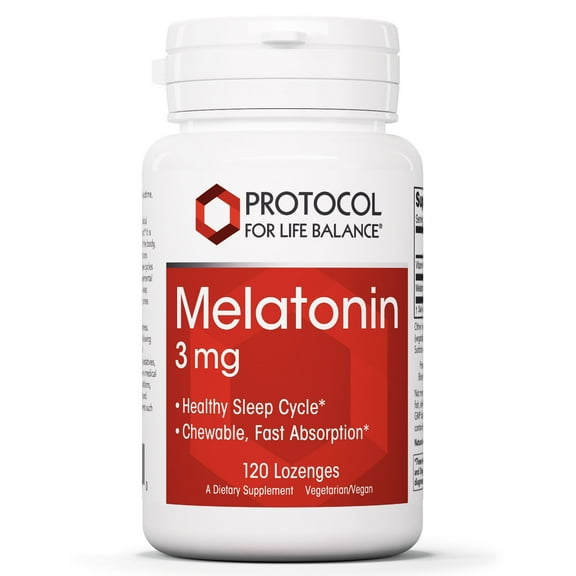 Protocol Melatonin 3mg with Vitamin B6 - Immune and Sleep Support - 120 Lozenges