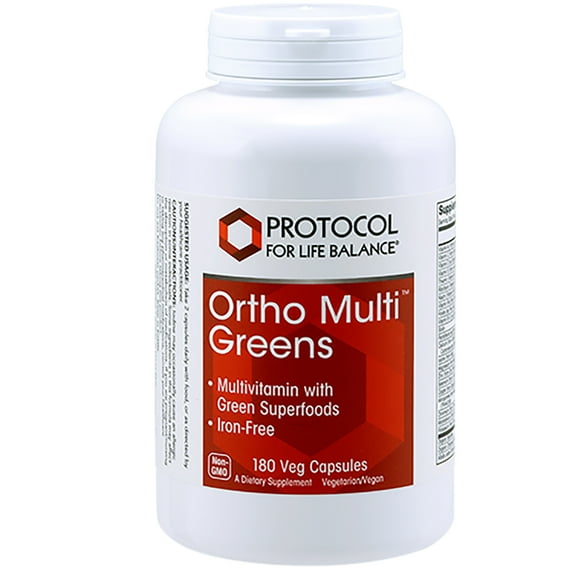 Protocol Ortho Multi Greens - Multivitamin, Multimineral - 180 Veg Caps
