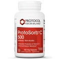 thumbnail image 1 of Protocol ProtoSorb Vitamin C 500mg - Immune System Boost - Calcium, Rose Hips, Rutin - 100 Veg Caps, 1 of 9