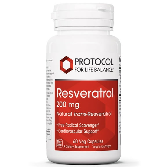 Protocol Resveratrol 200mg - Japanese Knotweed - Heart Health - 60 Veg Caps