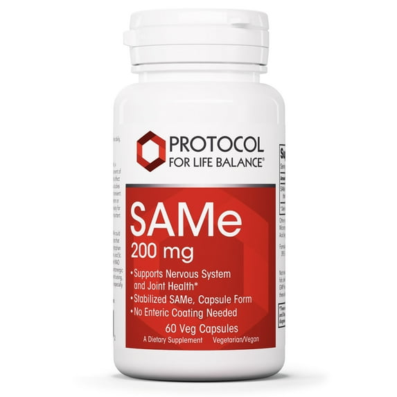 Protocol SAMe 200mg - Mood, Brain, and Joint Supplement - 60 Veg Caps