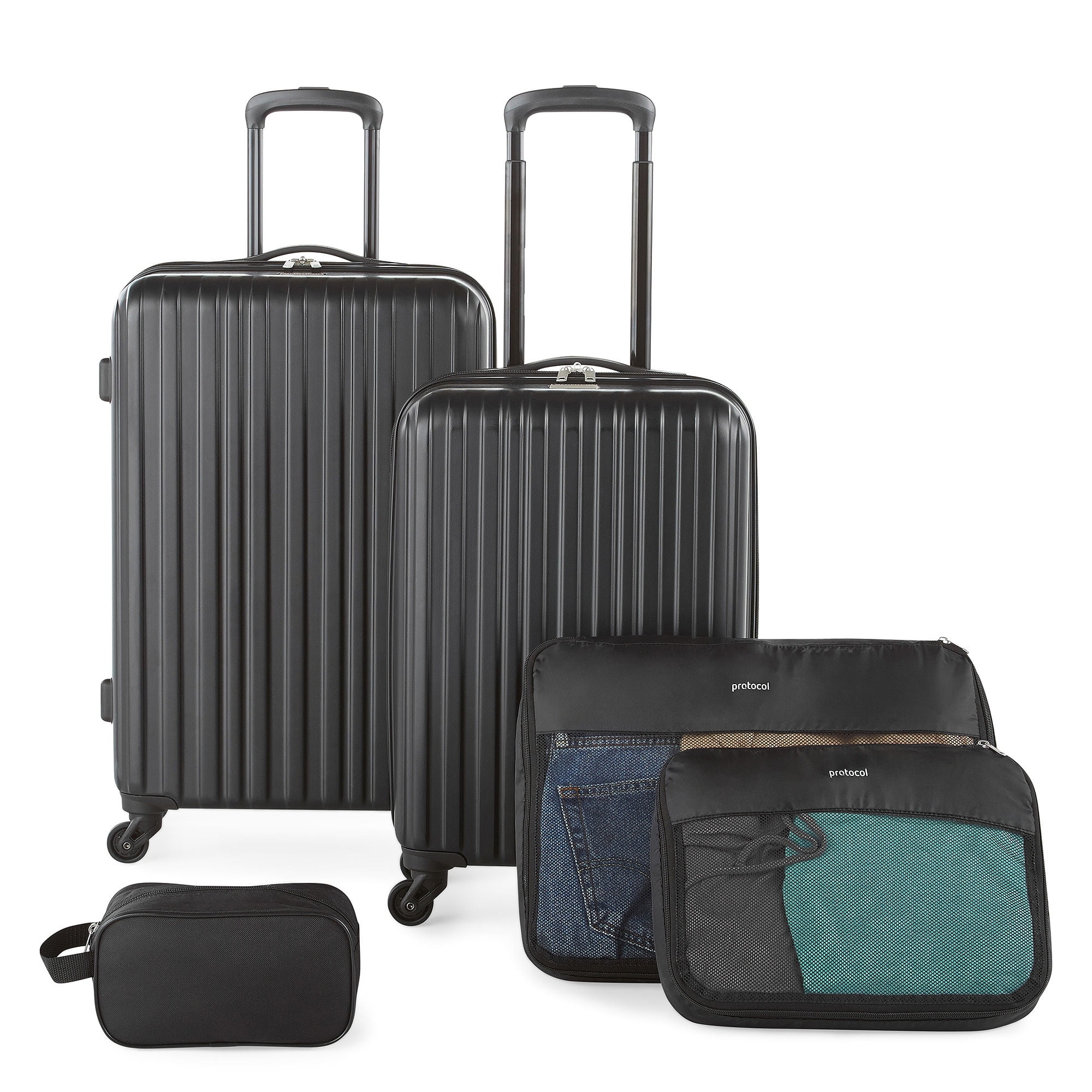 Protocol Sarasota Hardside 5-Pc. Luggage Set - BLACK ONE SIZE