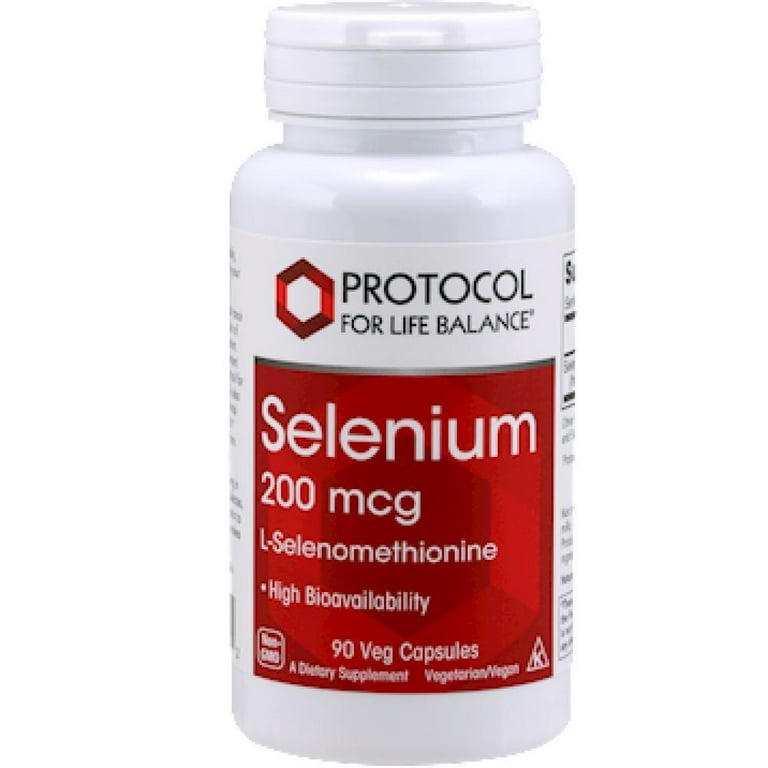 Protocol Selenium 200mcg, 90 Veg Caps, Immune & Thyroid Support