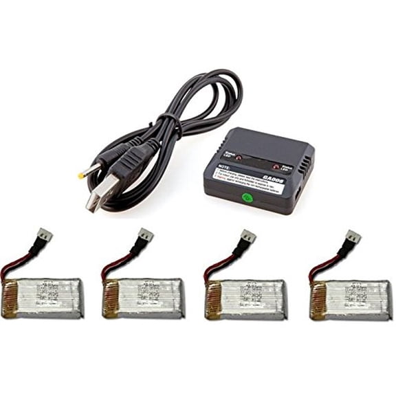 Protocol SlipStream Battery Dual Charger 3.7v 350mAh 25c 4x LiPo Combo Quad Rotor Helicopter Parts - FAST FREE SHIPPING FROM Orlando, Florida USA!