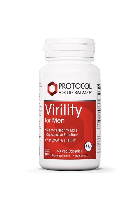 Protocol Virility for Men - Reproductive and Immunity - with ZMA and LJ100 - 60 Veg Caps