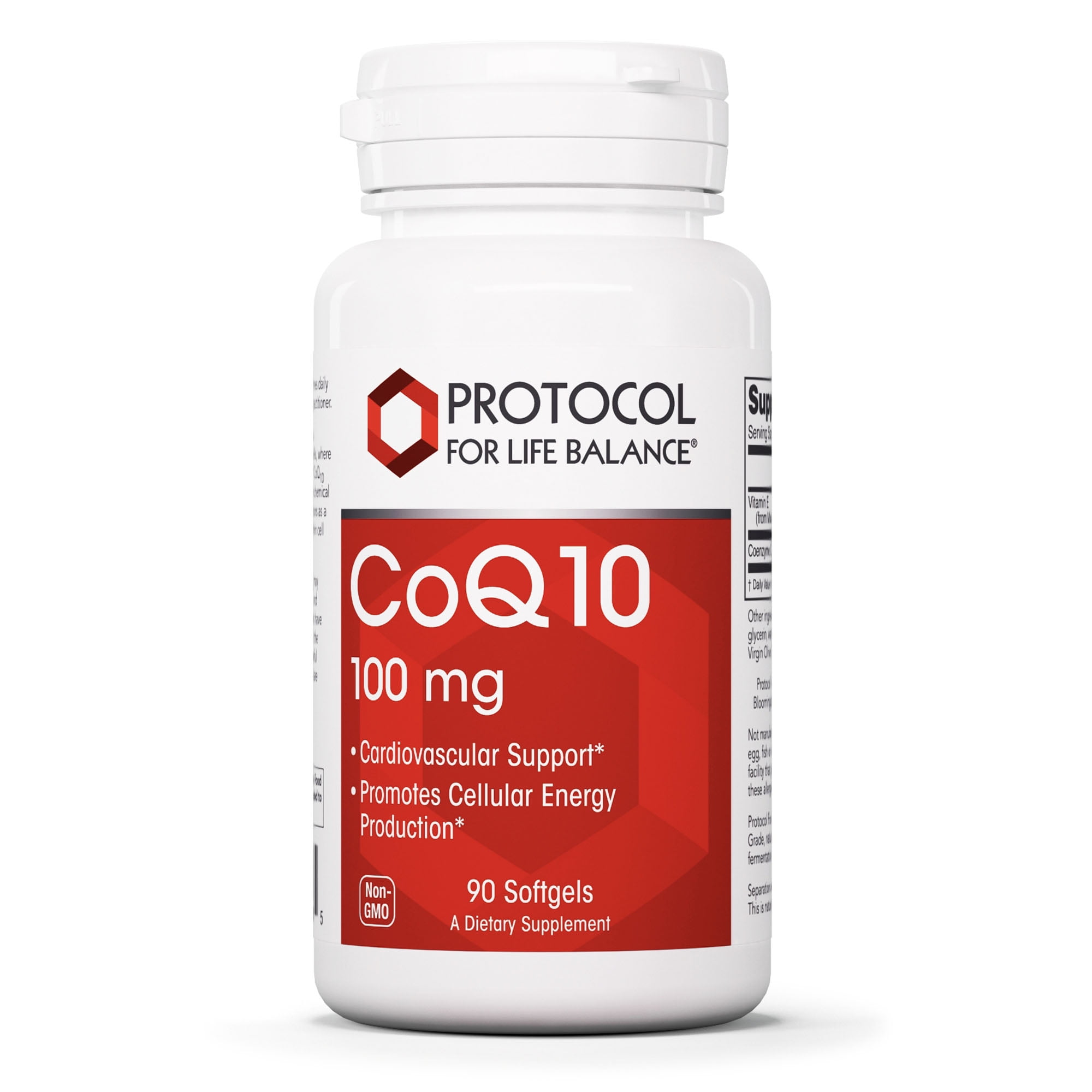 Protocol for Life Balance CoQ10 100 mg - with Vitamin E - 90 Softgels
