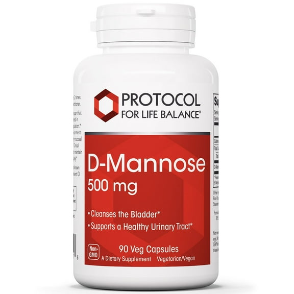 Protocol for Life Balance D-Mannose 500 mg - for Bladder - 90 Veg Caps