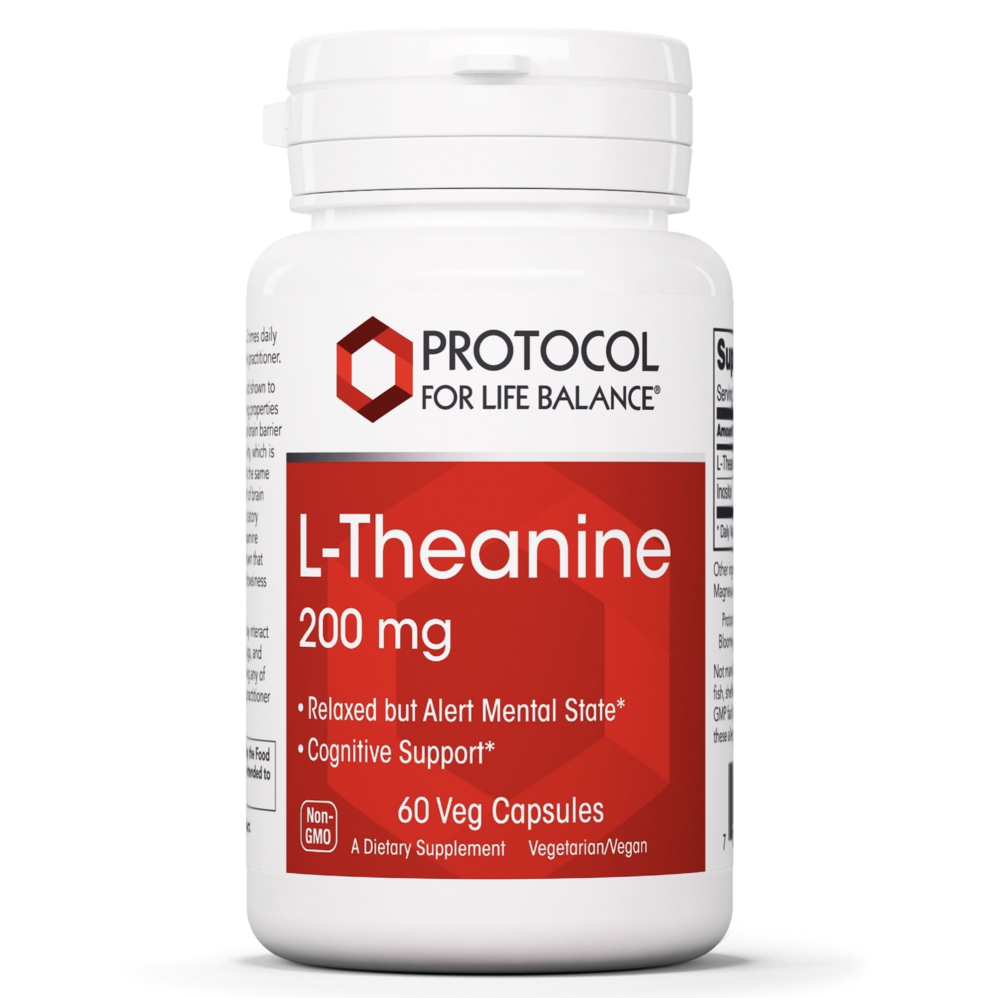 Protocol for Life Balance L-Theanine 200 mg - Non Drowsy - 60 Veg Caps