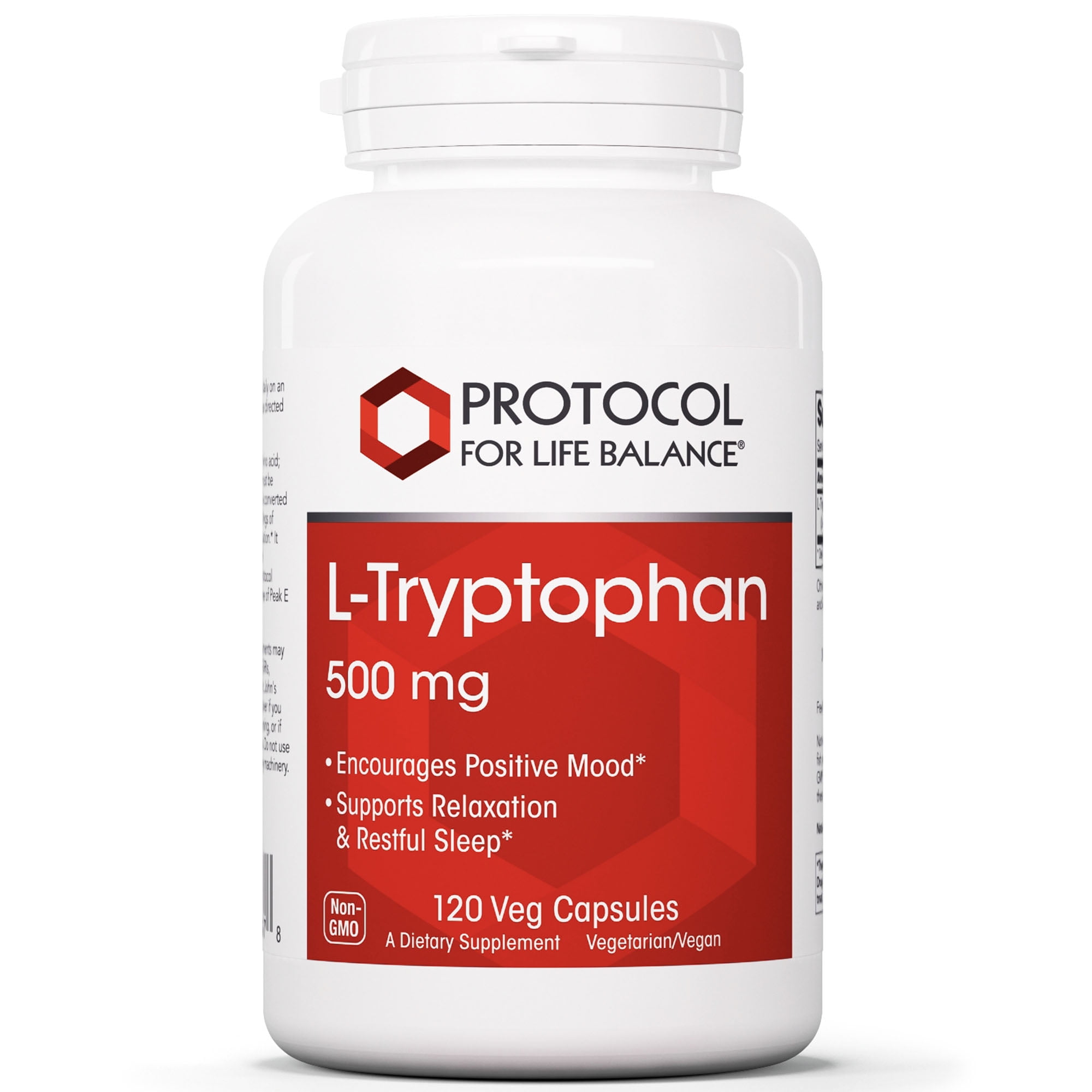 Protocol for Life Balance L-Tryptophan 500 mg - 120 Veg Caps