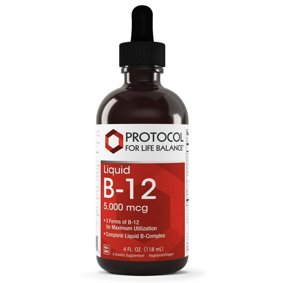Protocol for Life Balance Liquid B-12 5,000 mcg - 4 fl oz (118 mL)