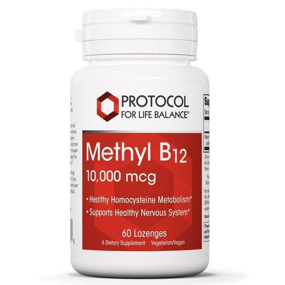 Protocol for Life Balance Methyl B12 10,000 mcg - Vitamin - 60 Lozenges