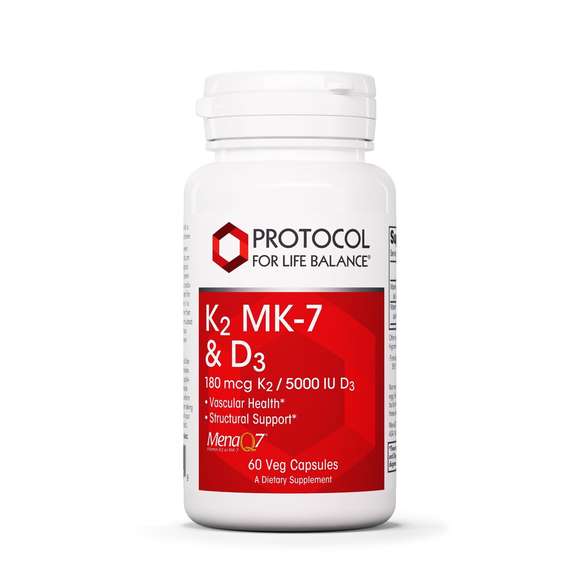Protocol for Life Balance - Vitamin K2 MK-7 &amp; D3 5,000 IU for Bone 